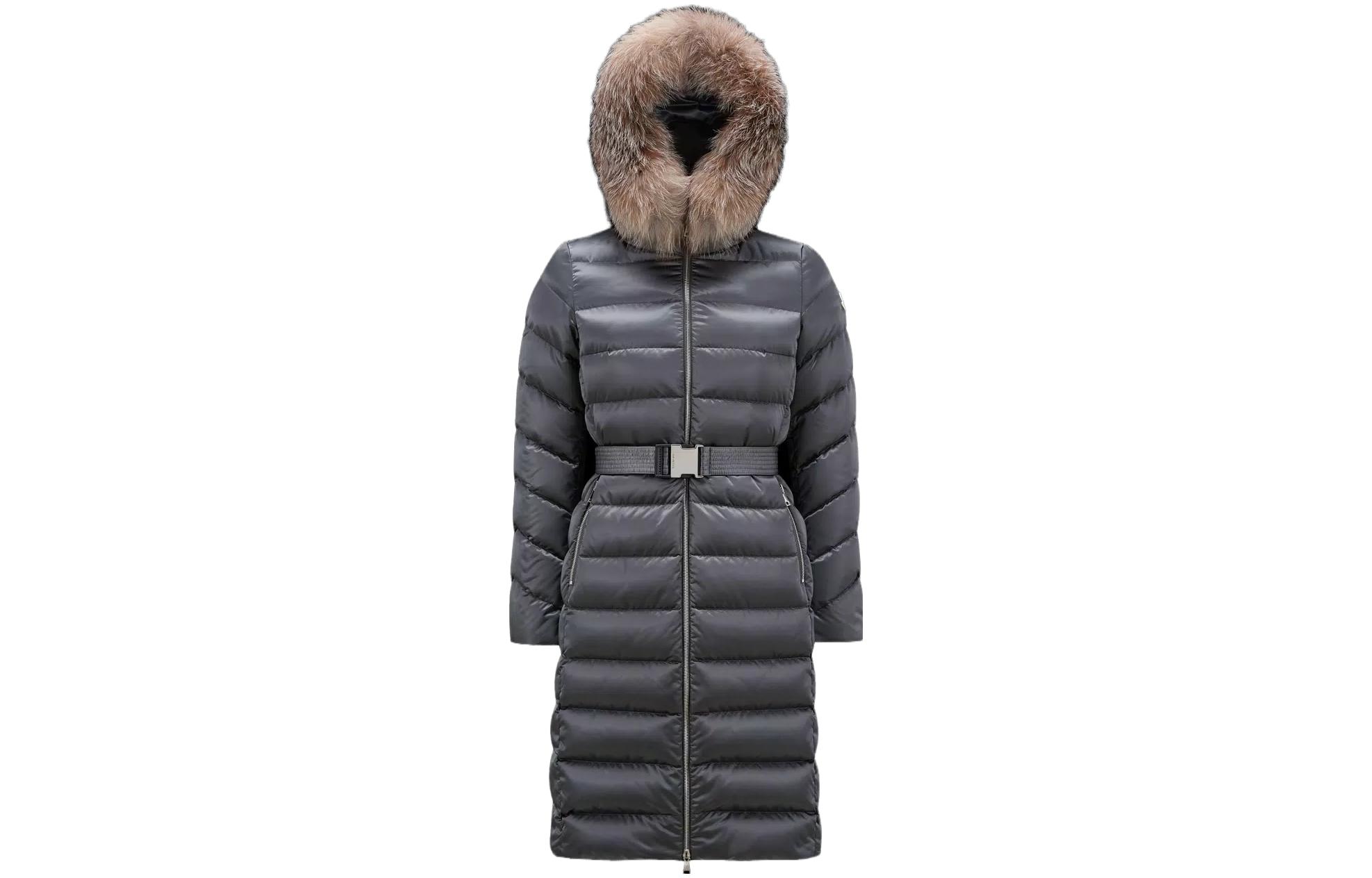 (Women) Moncler  Long Down Jacket with Hood and Zipper in Solid Color. I20931C0003259685927