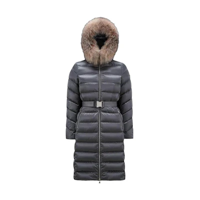 (Women) Moncler Long Down Jacket with Hood and Zipper in Solid Color. I20931C0003259685927