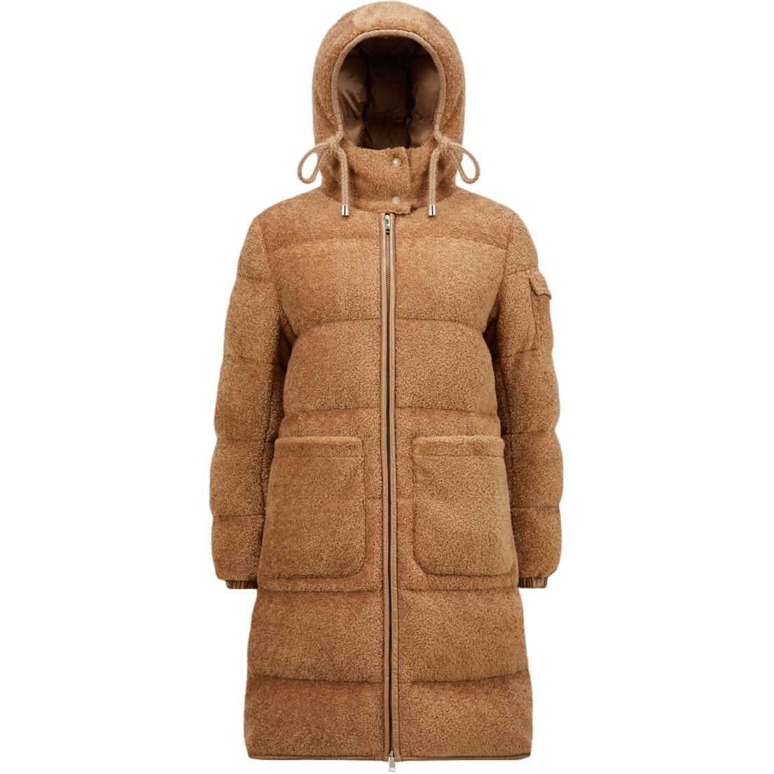 (Women) Moncler  Long Hooded Zip Puffer Jacket Beige J20931C0001689AOF26C 圖 2