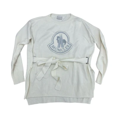(Women) Moncler Loose Fit Sweater with Tie Details Cream White. 209390505529489X002
