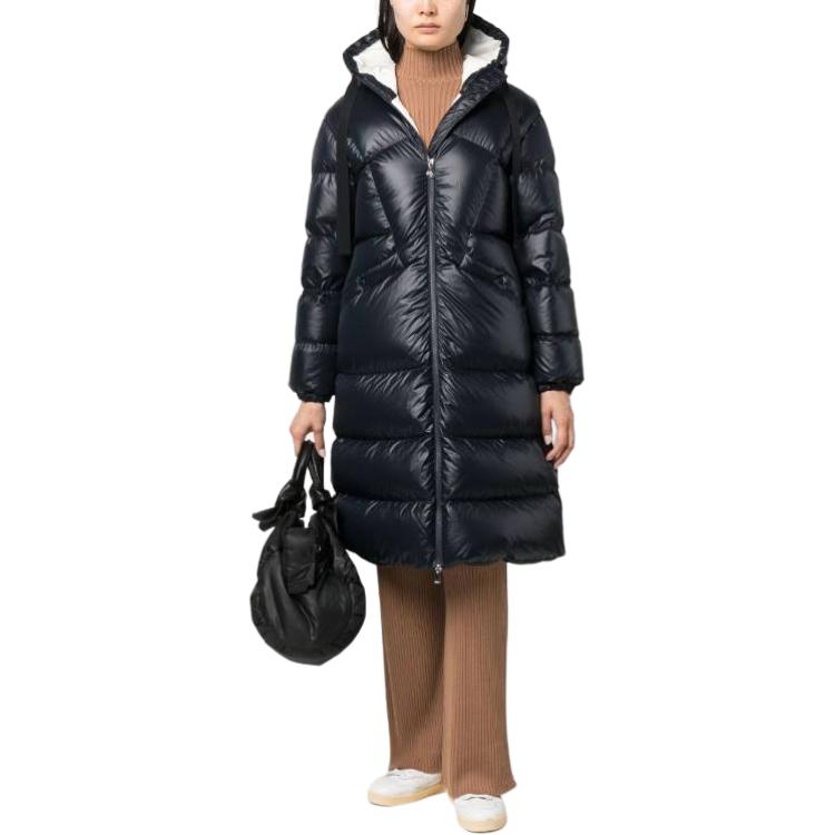 Lookbook (W) 蒙克莱海军蓝连帽缝线中长款羽绒服 I20931C000305972C778