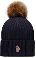 Order (W) Moncler 海軍藍刺繡毛線帽 羊毛羊絨混紡. I20983B00019M1213750