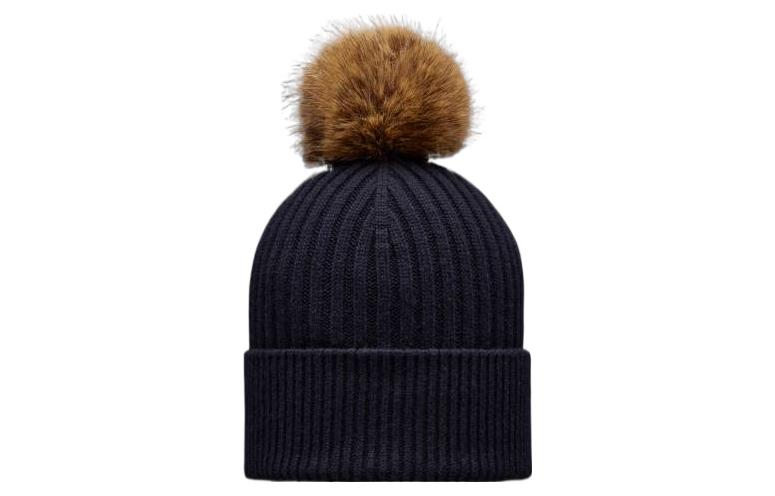 Lookbook (Women) Moncler  Navy Blue Embroidered Beanie Wool Cashmere Blend. I20983B00019M1213750