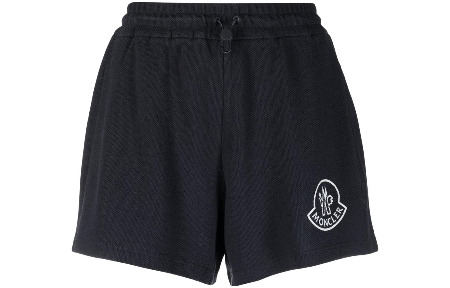 (Women) Moncler  Navy Blue Solid Drawstring Printed Shorts SS23 Collection. I10938H0002089A0X