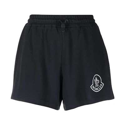 (Women) Moncler Navy Blue Solid Drawstring Printed Shorts SS23 Collection. I10938H0002089A0X