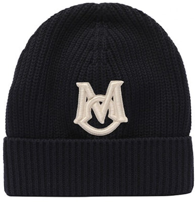 (Women) Moncler Navy Blue Solid Knit Beanie Hat Warm and Stylish. 3B00014-M1509-742 Buy (Women) Moncler Navy Blue Solid Knit Beanie Hat Warm and Stylish. 3B00014-M1509-742