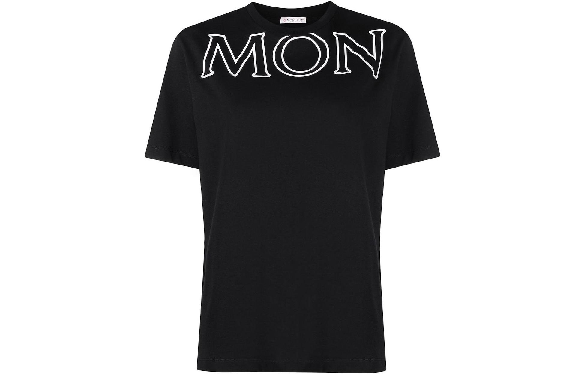 Buy (Women) Moncler  Oversized Letter Print Crew Neck T-Shirt Short Sleeve. H20938C00022829HP999