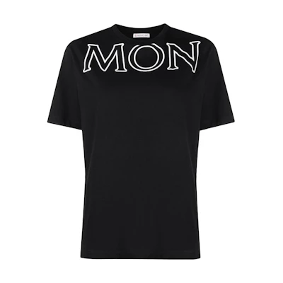 (Women) Moncler Oversized Letter Print Crew Neck T-Shirt Short Sleeve. H20938C00022829HP999