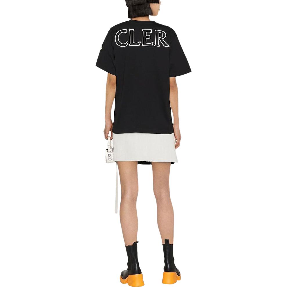 Lookbook (Women) Moncler  Oversized Letter Print Crew Neck T-Shirt Short Sleeve. H20938C00022829HP999