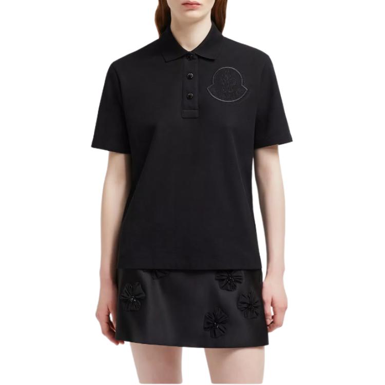 Lookbook (W) Moncler 黑色寬鬆版大Logo短袖POLO衫。 J20938A0000584720999