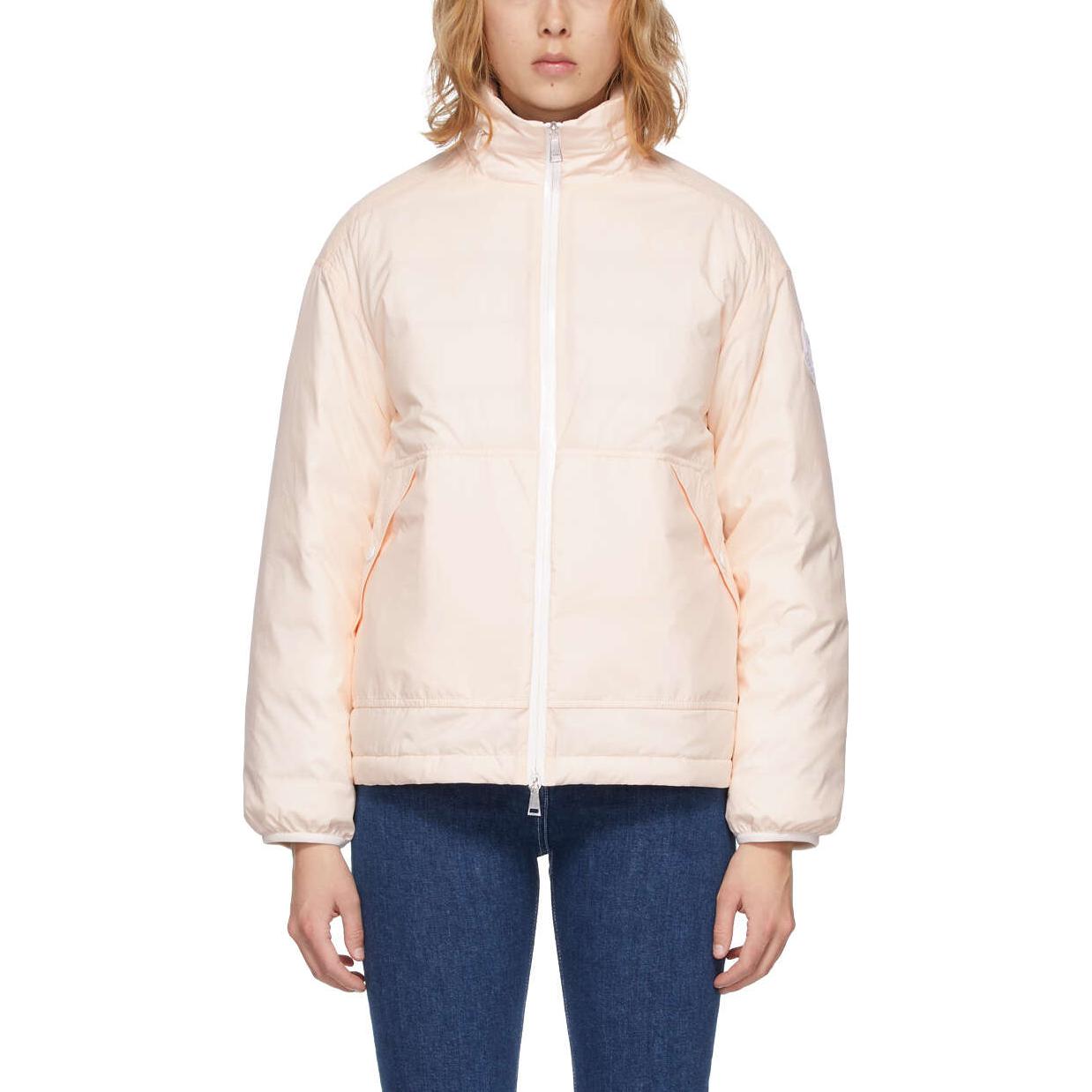 (Women) Moncler  Pink Down Jacket with Logo Print and Dual Zip Closure. G10931A53L1053333529 圖 4