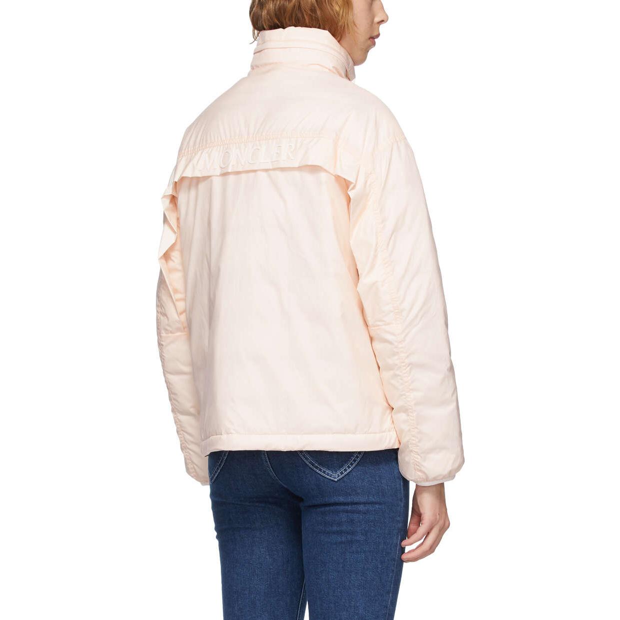 (Women) Moncler  Pink Down Jacket with Logo Print and Dual Zip Closure. G10931A53L1053333529 圖 5