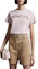 Lookbook (W) Camiseta Ajustada Rosa de Manga Corta con Logo Bordado Moncler. J10938C00006829HP50B