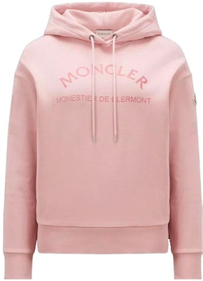 (Women) Moncler Pink Hoodie with Letter Print and Long Sleeves. I20938G00055899U5501 Buy (Women) Moncler Pink Hoodie with Letter Print and Long Sleeves. I20938G00055899U5501