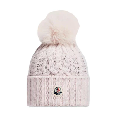 (Women) Moncler Pink Knit Beanie Wool Cashmere Blend J10933B00019M450650B