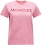 Buy (Women) Moncler Pink Logo Embroidered Crewneck T-Shirt SS23. I10938C00009829HP52A