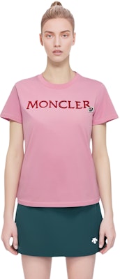 (Women) Moncler Pink Logo Embroidered Crewneck T-Shirt SS23. I10938C00009829HP52A Cheap (Women) Moncler Pink Logo Embroidered Crewneck T-Shirt SS23. I10938C00009829HP52A