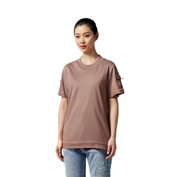 (Women) Moncler  Pink Pocket Crewneck Pullover T-Shirt SS22. H20938C00003829HP51A 圖 3