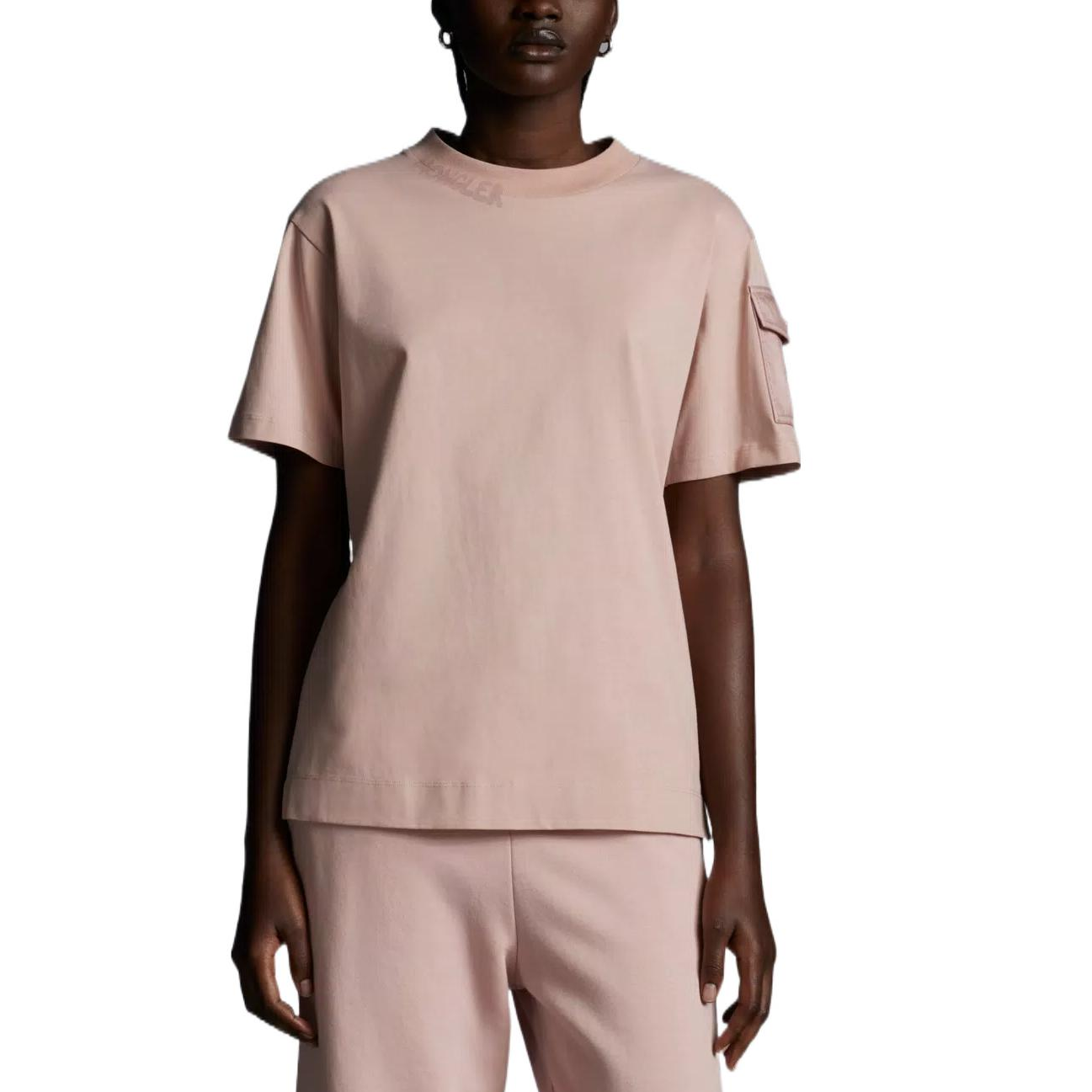 (Women) Moncler  Pink Pocket Crewneck Pullover T-Shirt SS22. H20938C00003829HP51A 圖 4