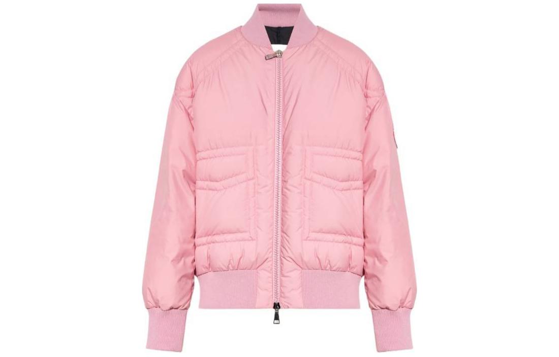 (Women) Moncler  Pink Puffer Jacket with Zipper and Stand Collar. I20931A0000854A81523