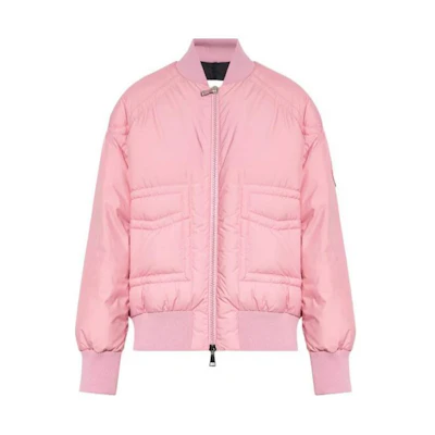 (Women) Moncler Pink Puffer Jacket with Zipper and Stand Collar. I20931A0000854A81523