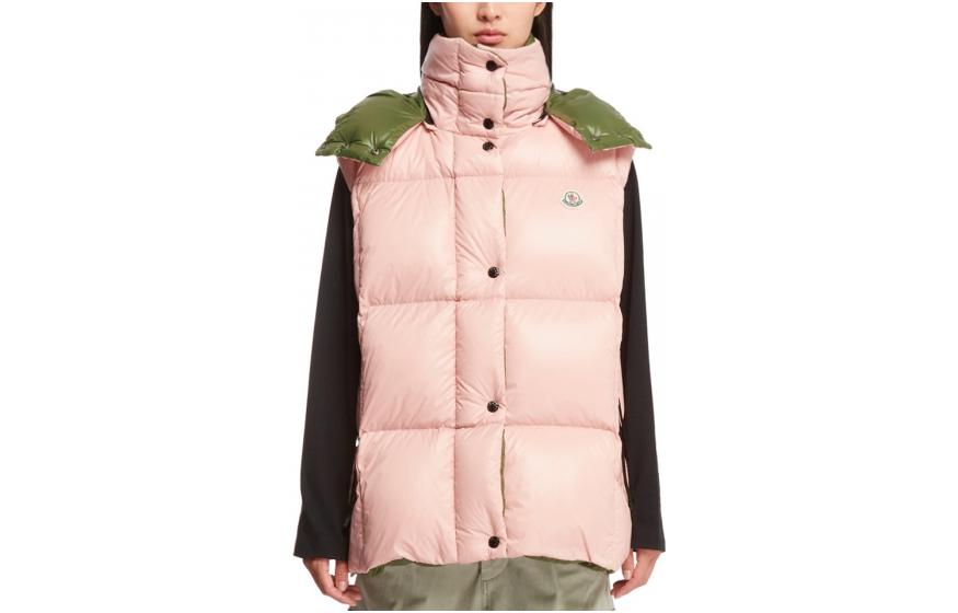 (Women) Moncler  Pink Sleeveless Fitted Hooded Puffer Jacket. 1A001026895051A 圖 2