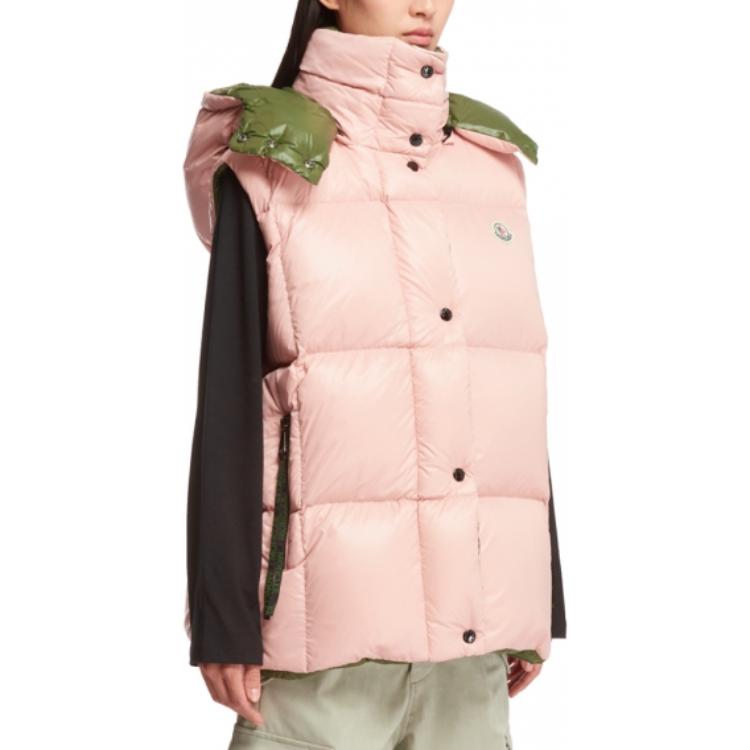 (Women) Moncler  Pink Sleeveless Fitted Hooded Puffer Jacket. 1A001026895051A 圖 3