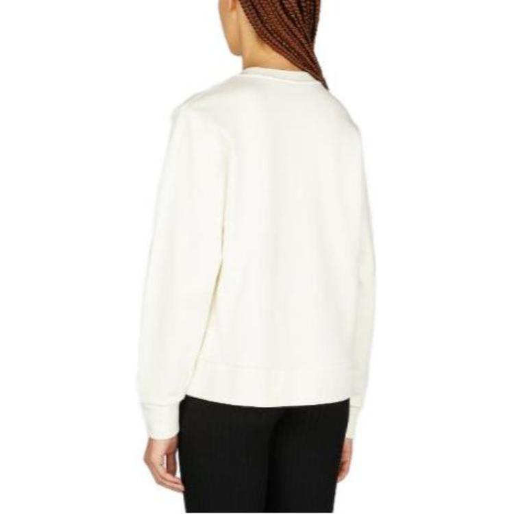 Shop (W) 몽클레어 플레인 크루넥 풀오버 긴팔 스웨터 오프 화이트. 8G00027899TR034