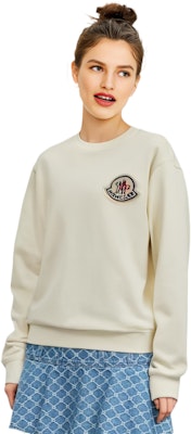 (W) 몽클레어 플레인 크루넥 풀오버 긴팔 스웨터 오프 화이트. 8G00027899TR034 Details for (W) 몽클레어 플레인 크루넥 풀오버 긴팔 스웨터 오프 화이트. 8G00027899TR034