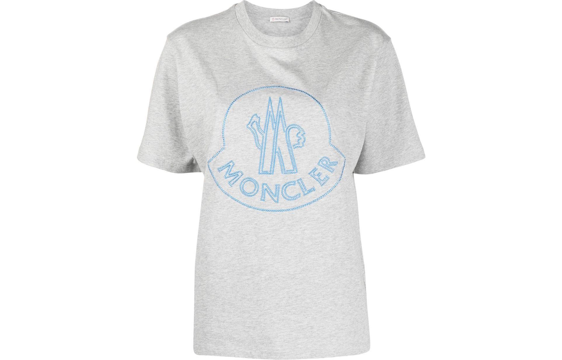 (Women) Moncler  Plain Logo Embroidered Crewneck Short-Sleeve T-Shirt I10938C00014829HP984