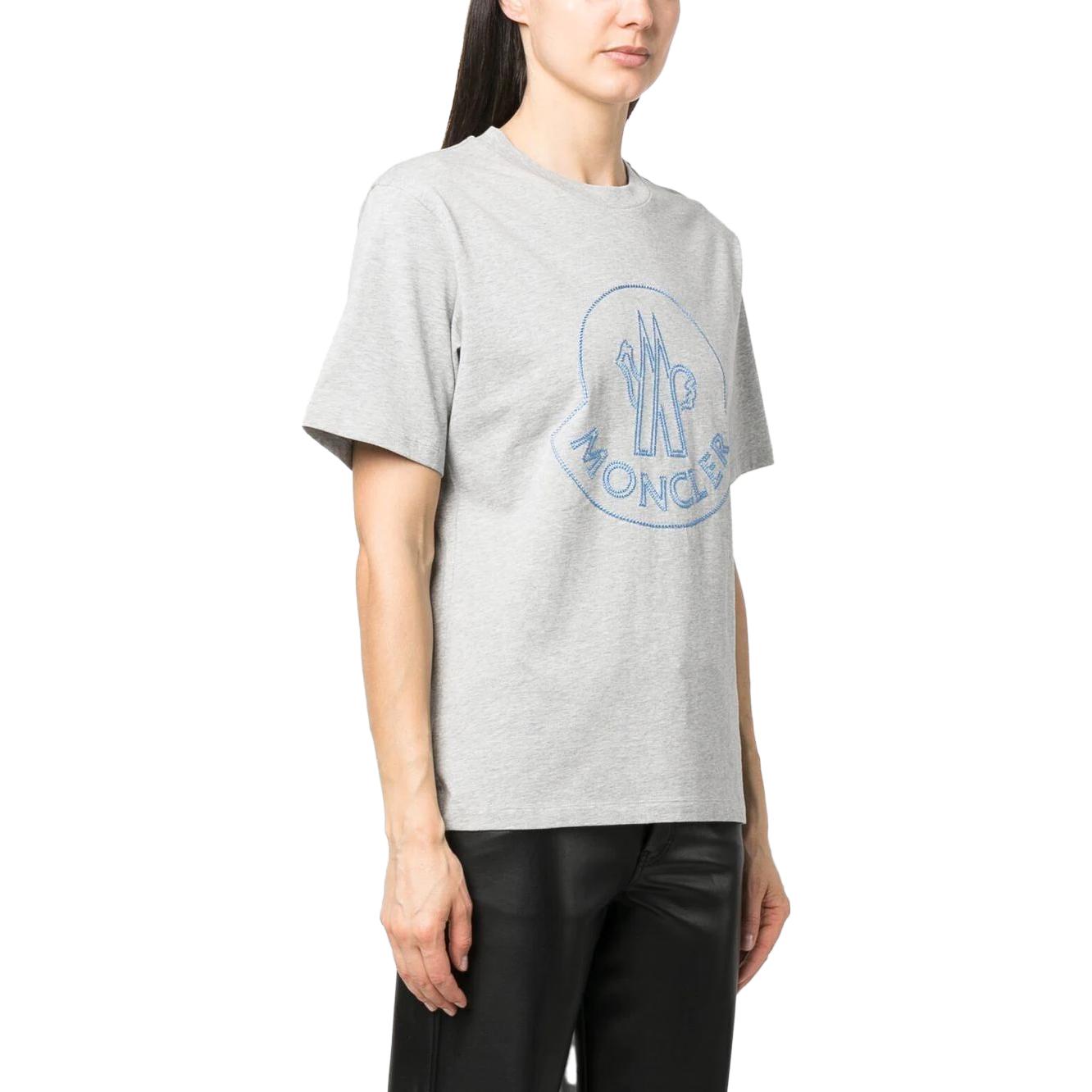 (Women) Moncler  Plain Logo Embroidered Crewneck Short-Sleeve T-Shirt I10938C00014829HP984 圖 5