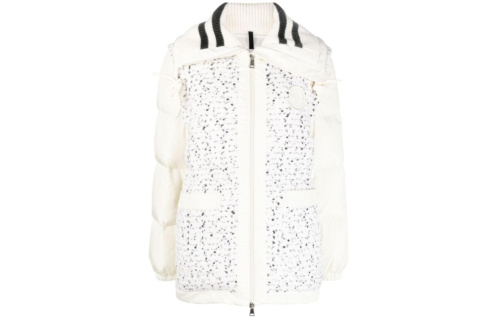 Order (Women) Moncler  Polka Dot Collar Long Sleeve Zip Jacket White. I20931A00059596W9F09