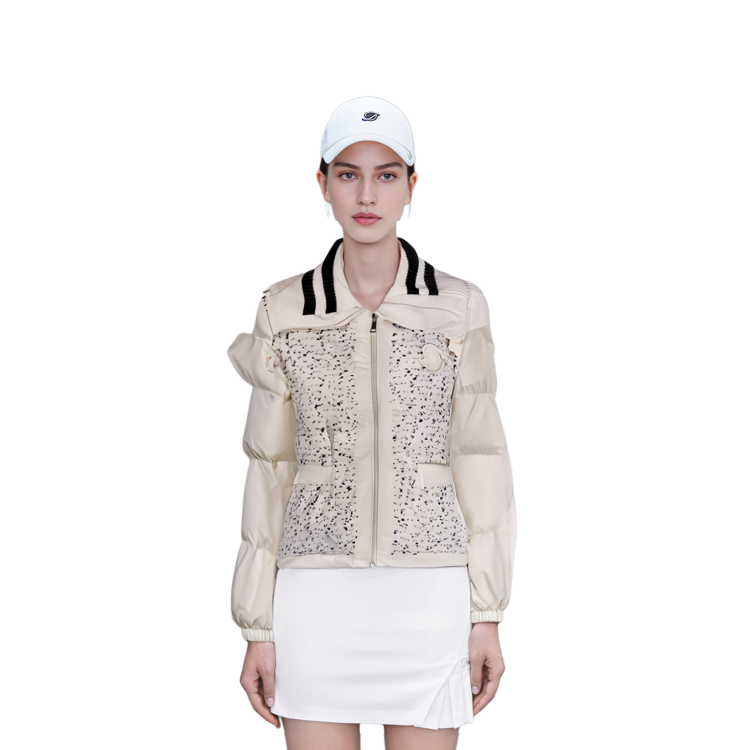 Cheap (Women) Moncler  Polka Dot Collar Long Sleeve Zip Jacket White. I20931A00059596W9F09