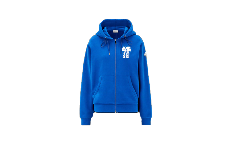 Order (W) Moncler Baju Sejuk Bercetak Zip-Up FW22 Biru. H20938G00032809KX76J