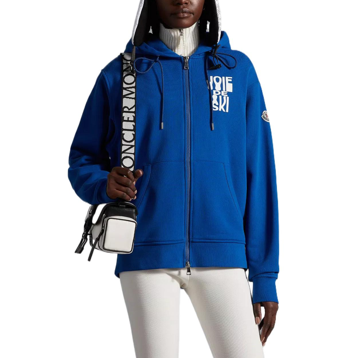 Lookbook (W) Moncler Baju Sejuk Bercetak Zip-Up FW22 Biru. H20938G00032809KX76J