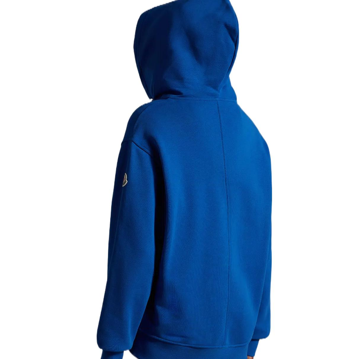 Shop (W) Moncler Baju Sejuk Bercetak Zip-Up FW22 Biru. H20938G00032809KX76J