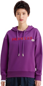 (W) Sudadera Moncler Morada con Logo Bordado de Manga Larga y Capucha. I20938G0002689A1K63B 1
