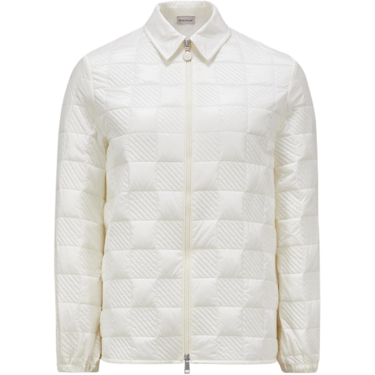 Buy (W) Moncler 白色菱格纹纹理拉链长袖衬衫 J20932F00004788LM034