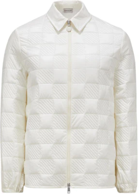 (W) Moncler 白色菱格纹纹理拉链长袖衬衫 J20932F00004788LM034 Order (W) Moncler 白色菱格纹纹理拉链长袖衬衫 J20932F00004788LM034