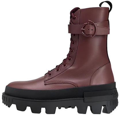 (W) Moncler Bottines Mode en Cuir Rouge Brun Lacées 4F00110019A6471 Buy (W) Moncler Bottines Mode en Cuir Rouge Brun Lacées 4F00110019A6471