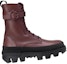 Shop (W) Moncler 'But Merah Coklat Lace-Up Fesyen Kulit' 4F00110019A6471
