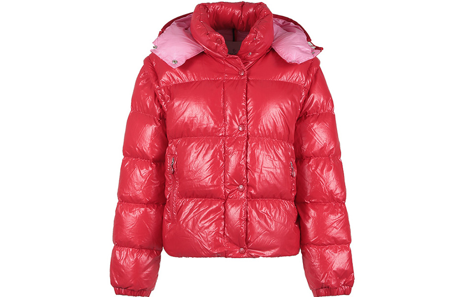 (Women) Moncler  Red Down Jacket with Detachable Sleeves and Hood I10931A00011596NO405
