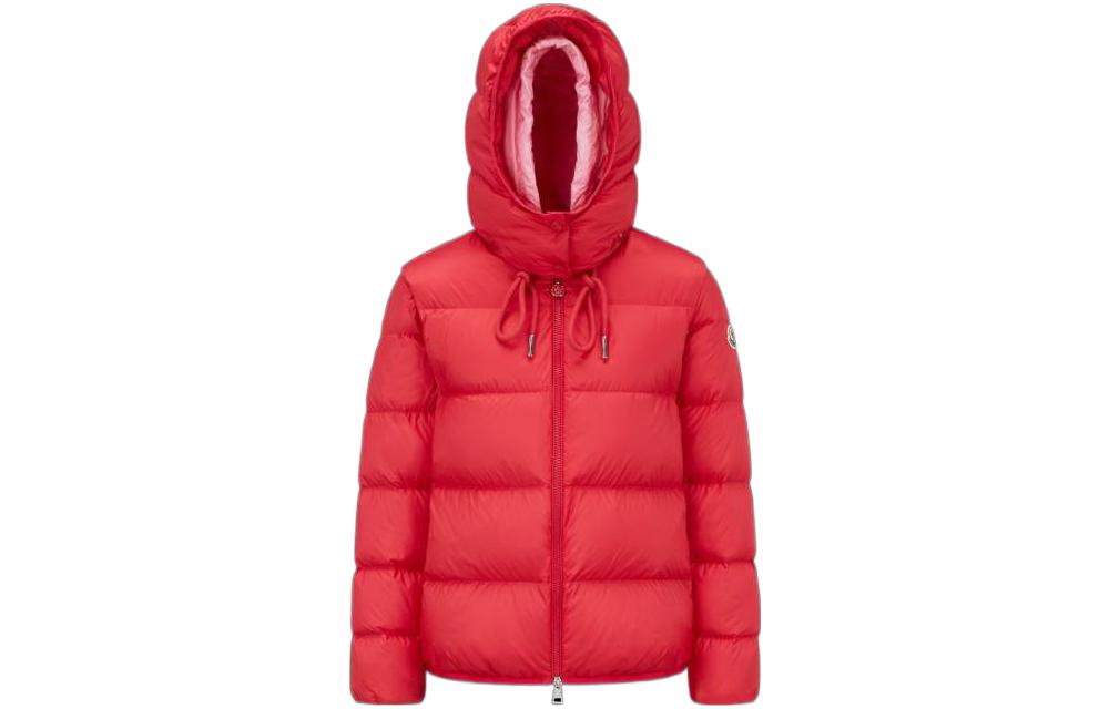 (Women) Moncler  Red Short Down Jacket with Logo Print - Loose Fit I10931A000595761355F 圖 2