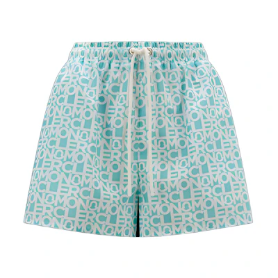 (Women) Moncler Retro Logo Straight-Cut Casual Shorts. I10932B00014596S8F80