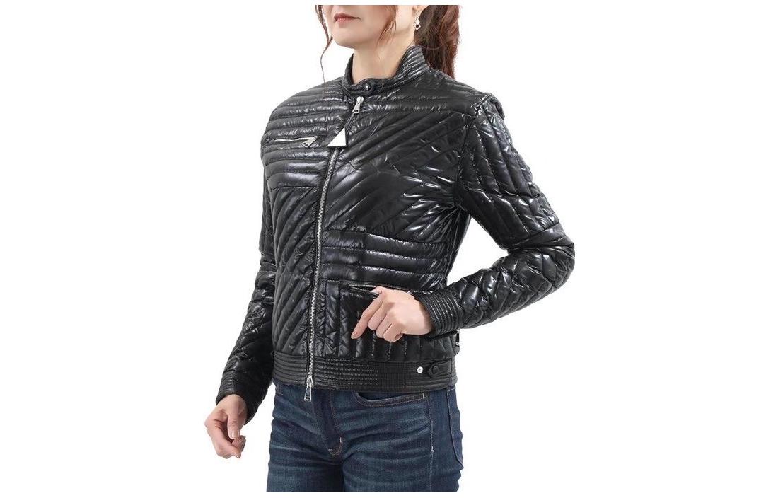 (Women) Moncler  Shiny Black Short Jacket with Logo Patch. 453580568950