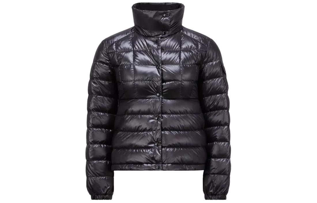 (Women) Moncler  Shiny Puffer Jacket Black - Long Sleeve & High Collar J10931A00006595ZZ999