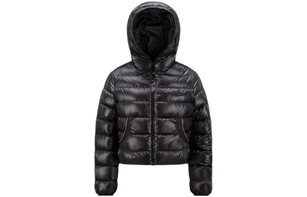 (Women) Moncler  Shiny Puffer Jacket Black with Zipper and Hood. I10931A00023595OK999 圖 2