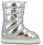 Order (W) Moncler 'Sepatu Boot Salju Pendek Sequin Silver Hak Datar Ujung Bulat' 4H00070M3668M93