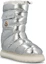 Lookbook (W) Moncler 'Sepatu Boot Salju Pendek Sequin Silver Hak Datar Ujung Bulat' 4H00070M3668M93