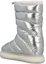 Shop (W) Moncler 'Sepatu Boot Salju Pendek Sequin Silver Hak Datar Ujung Bulat' 4H00070M3668M93